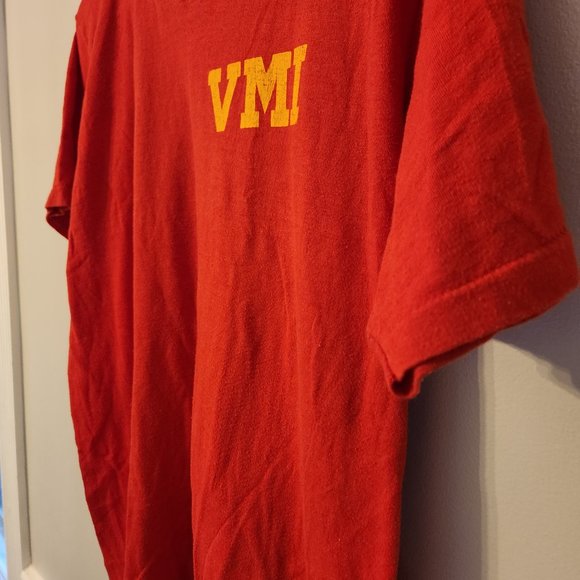 VMI (Virginia Military Institute) vintage red and yellow shirt - Picture 7 of 11